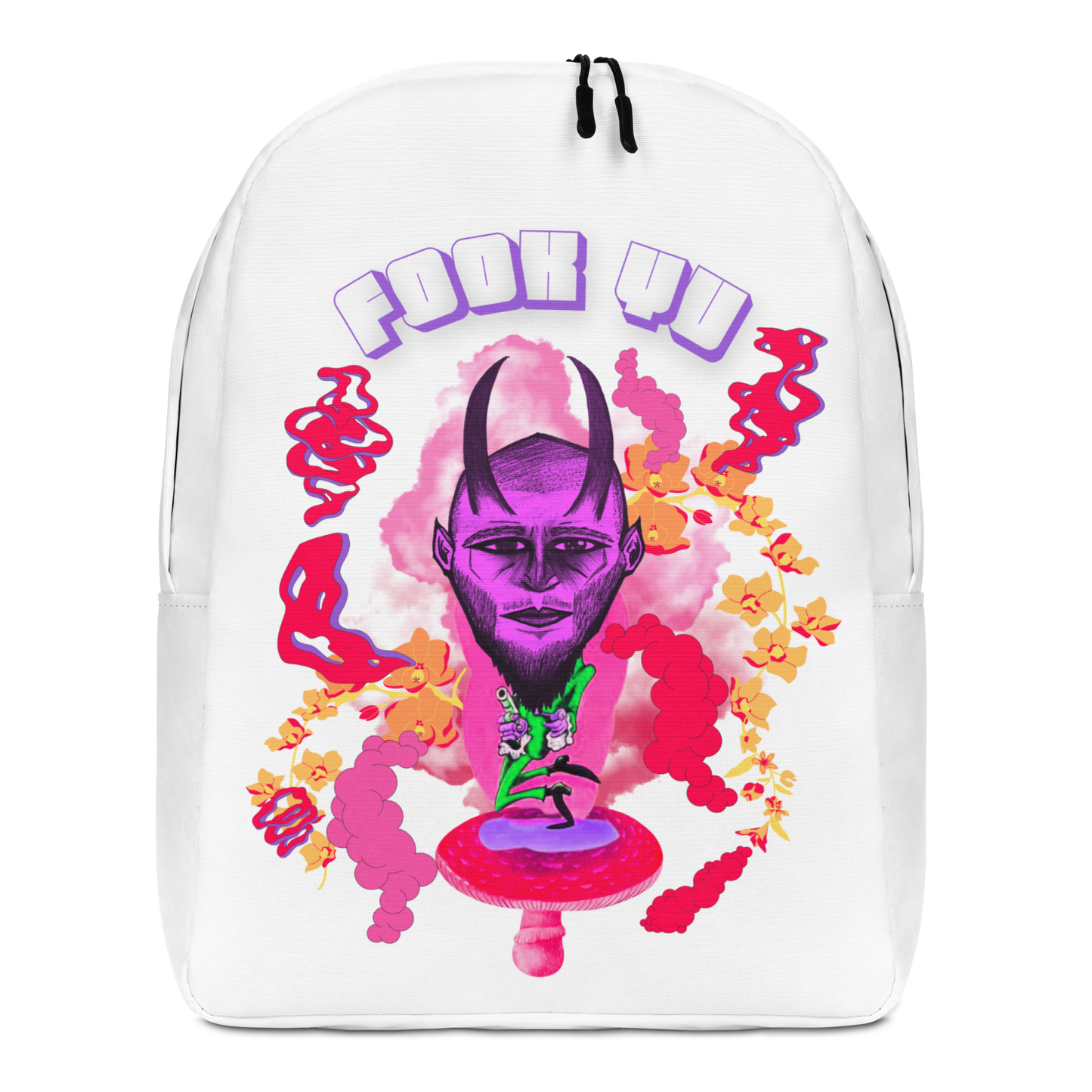 FOOK YU Backpack Halloween Raver Costume