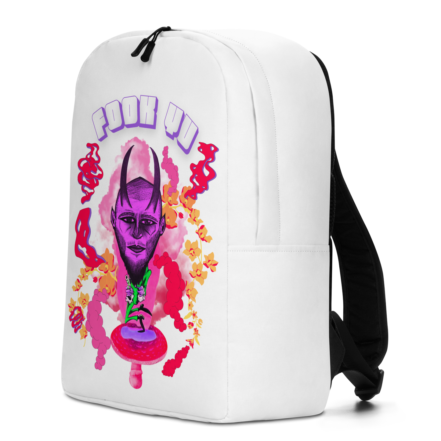 FOOK YU Backpack Halloween Raver Costume